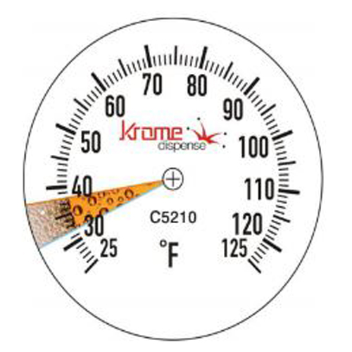 1" Digital Dial Thermometer Assembly - 0-220°F