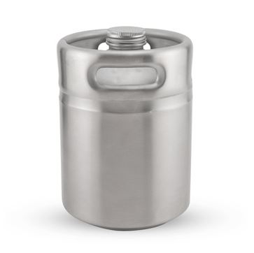 2 Liter Heavy Duty Mini Keg - Brushed Finish