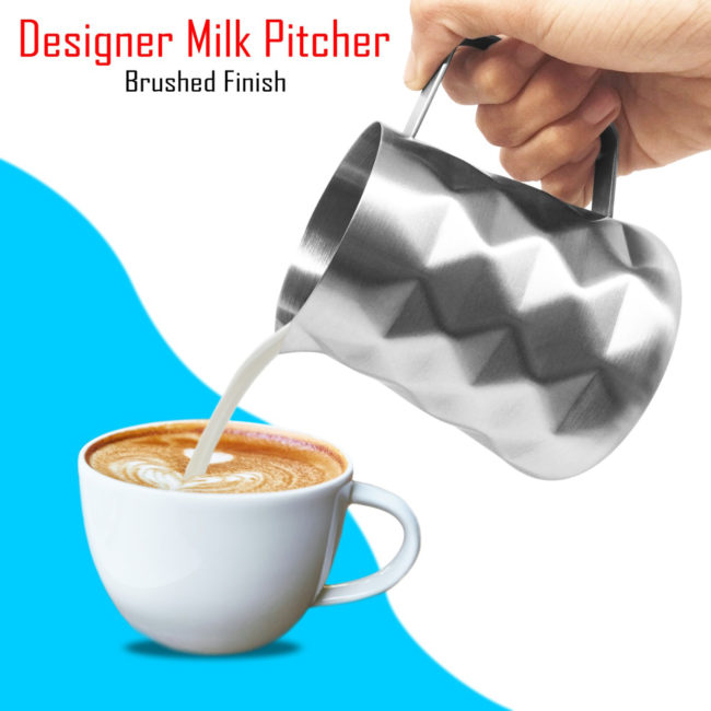 Designer Milk Pitcher – Brushed Finish