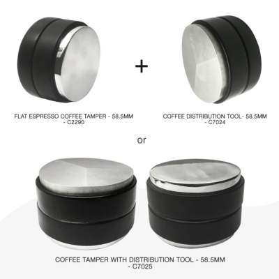 Coffee Tamper with Distribution Tool