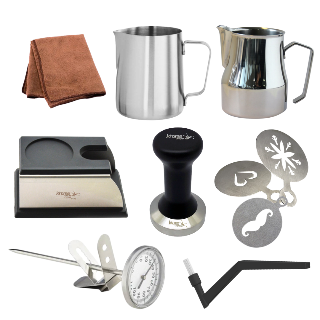 Basic Barista Kit Tools, Milk Pitcher, Shaker