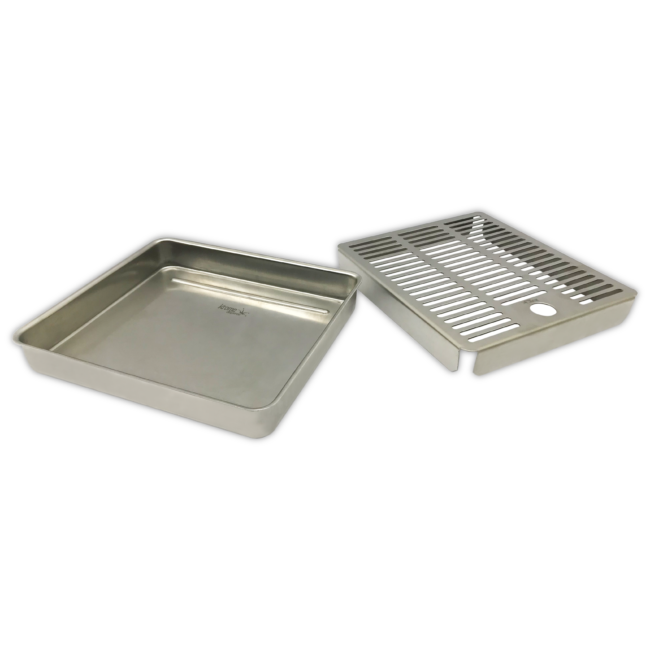 Recessed/Over Counter Drip Tray – Brushed Stainless Without Drain