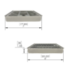 Recessed/Over Counter Drip Tray – Brushed Stainless Without Drain