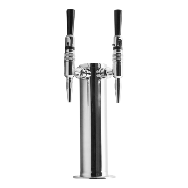 Nitro Coffee Tower – 2 Faucets – SS Polished – Air Cooled