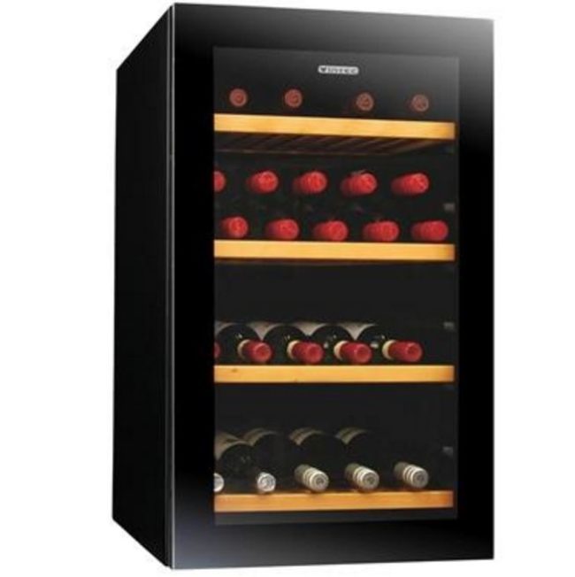 25 Bottle Wine Cooler with Wooden Shelf at kromebrew