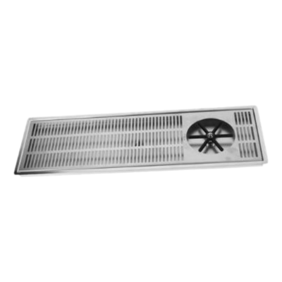 Side Spray Glass Rinser Recessed Drip Tray – Brushed Stainless – With Drain