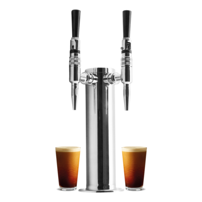 Nitro Coffee Tower – 2 Faucets – SS Polished – Air Cooled