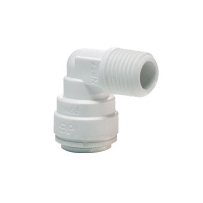 Threaded Male Elbow Connector - 1/4" NPTF x 1/4" JG