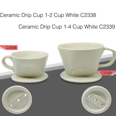 Ceramic Drip Cup 1-2 Cup White