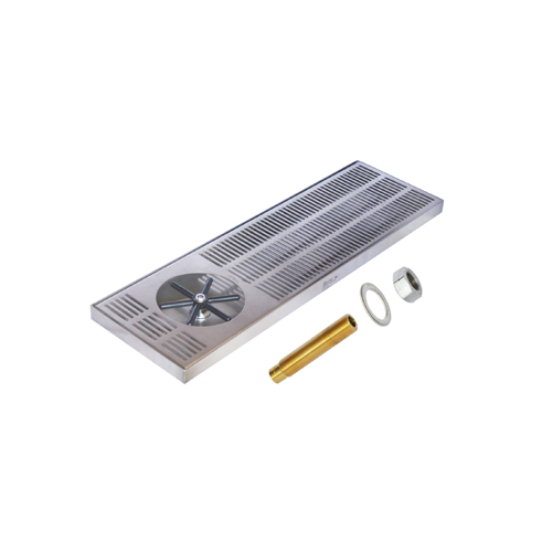 Side Spray Glass Rinser Drip Tray – Brushed Stainless With Drain
