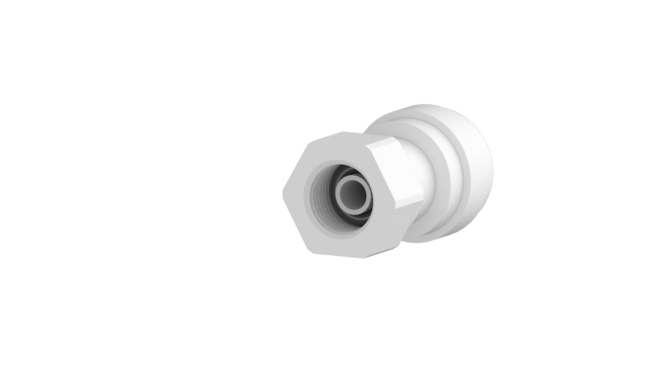 Threaded Quick Connector - 3/8" JG x 7/16" Female Thread