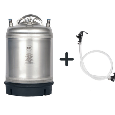 Corny Keg With Ball Lock Disconnects And Pouring Faucet