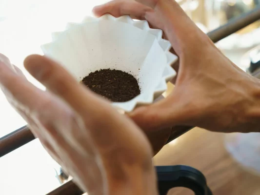 coffee in dripper - pour over