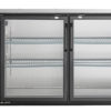 kromebrew-Glass 2 Door Under Counter Cooler With Side Cooling -Black- C2690