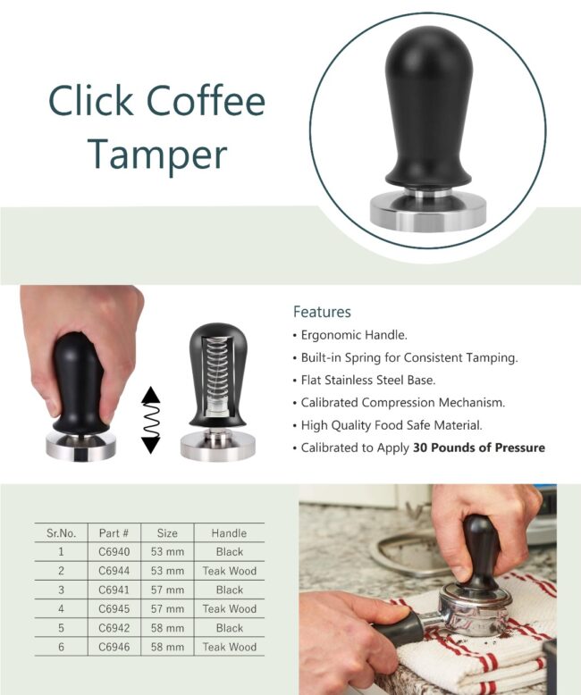 Adjustable Click Coffee Tamper