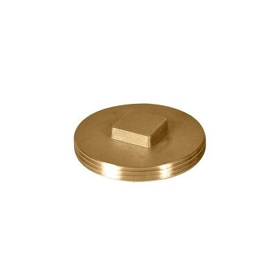 c8069- kromebrew- Brass Cleanout Plug- 4"