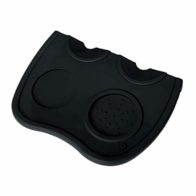 7" Corner Mount Rubber Espresso Tamping Pad